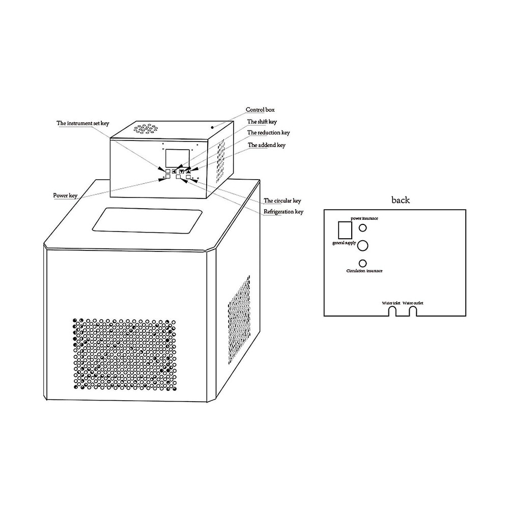 6L Laboratory Recirculating Chiller Heating And Cooling Circulator Bath -5℃~100