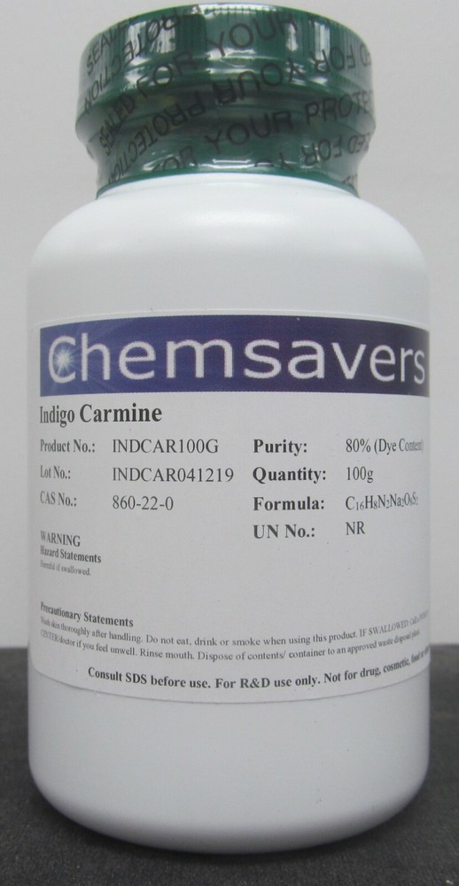 Indigo Carmine, 80+% (Dye Content), 100g