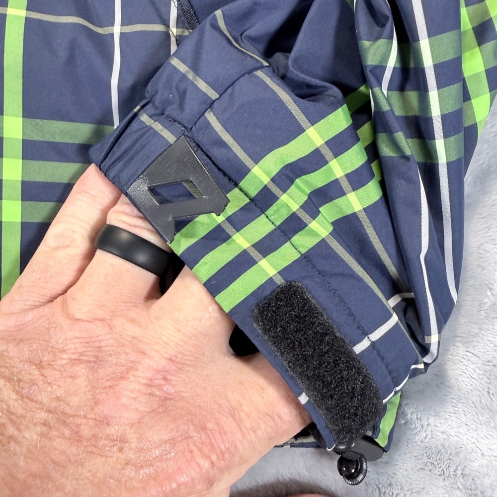 Zero Restriction Tour Series Mens Large Golf Windbreaker Pullover Plaid READ!