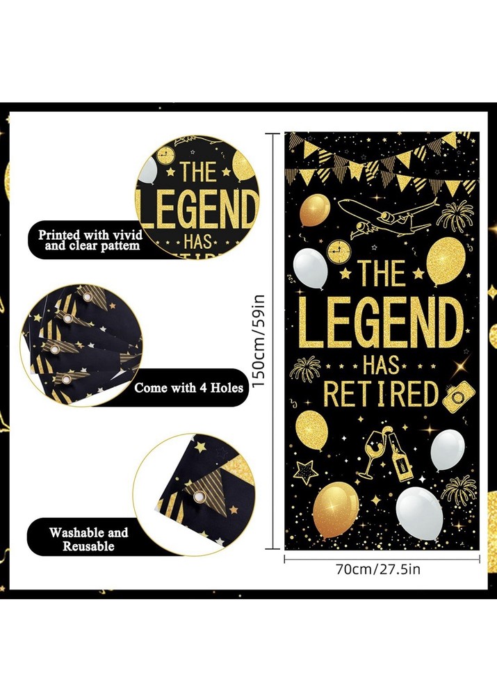 Black & Gold Retirement Decorations