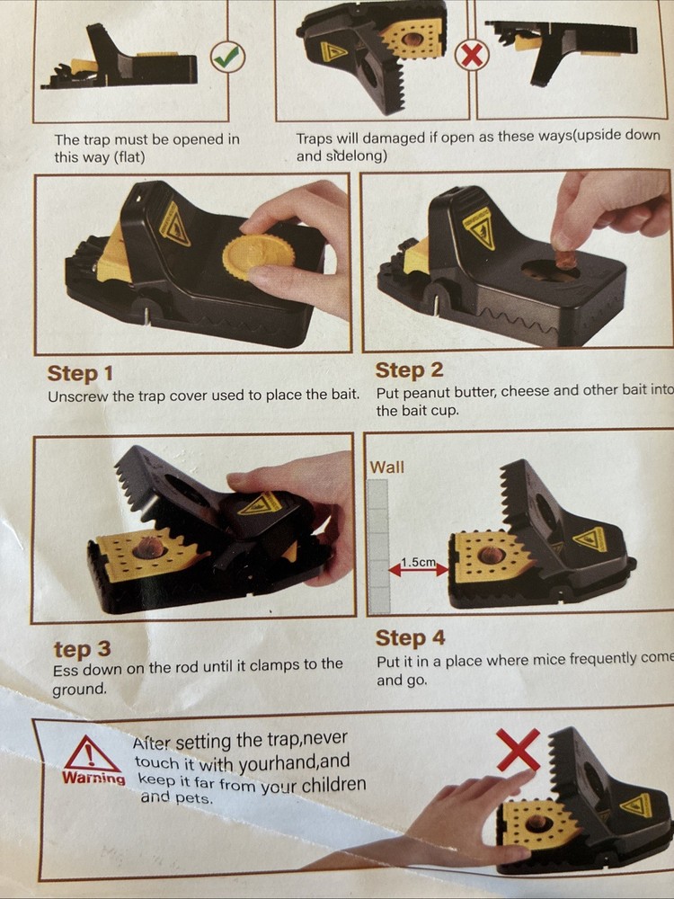 4 Set Large Mouse Traps