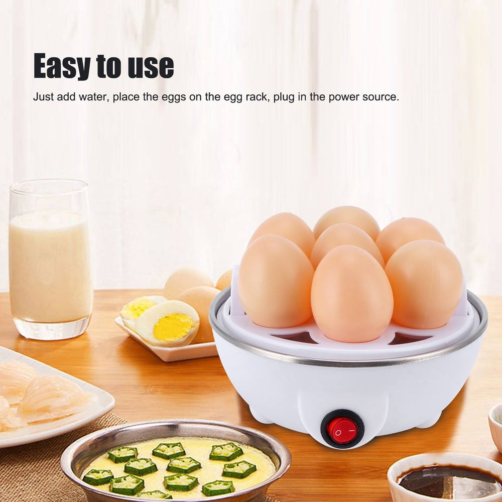 Mini Single-Layer Egg Cooker White 110V US Plug Multifunctional