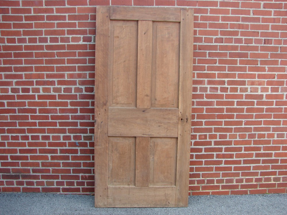 19TH CENTURY RAISED PANEL WALNUT DOOR PEGGED MORTISED