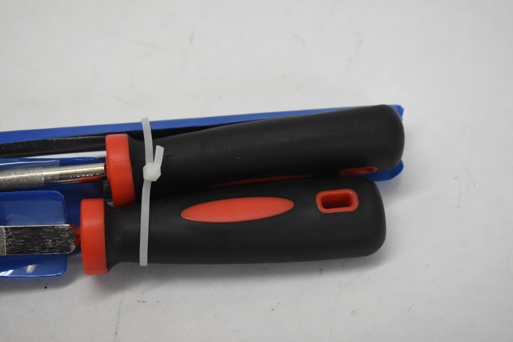 YKLP 8" Diamond Coated File Plastic Handle Hand Tools 4 Pack Red/Black