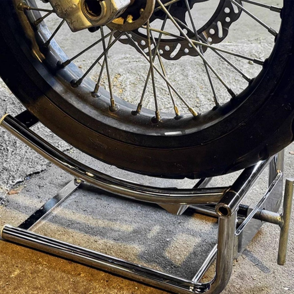 Motorcycle Tire Installation Assistance Tool Height Adjustable Lifting Frame