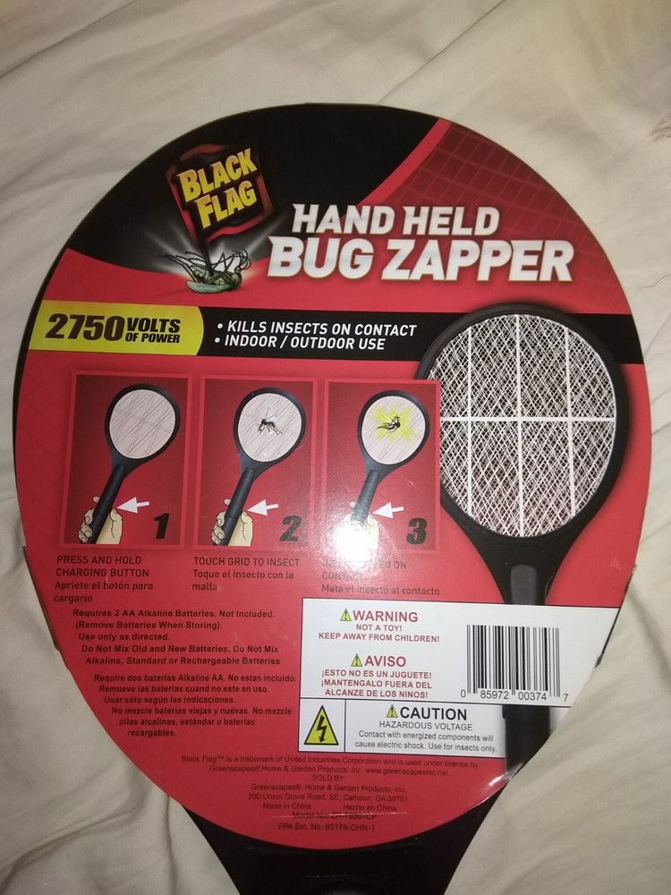 Hand held high power bug zapper 2750 volts.
