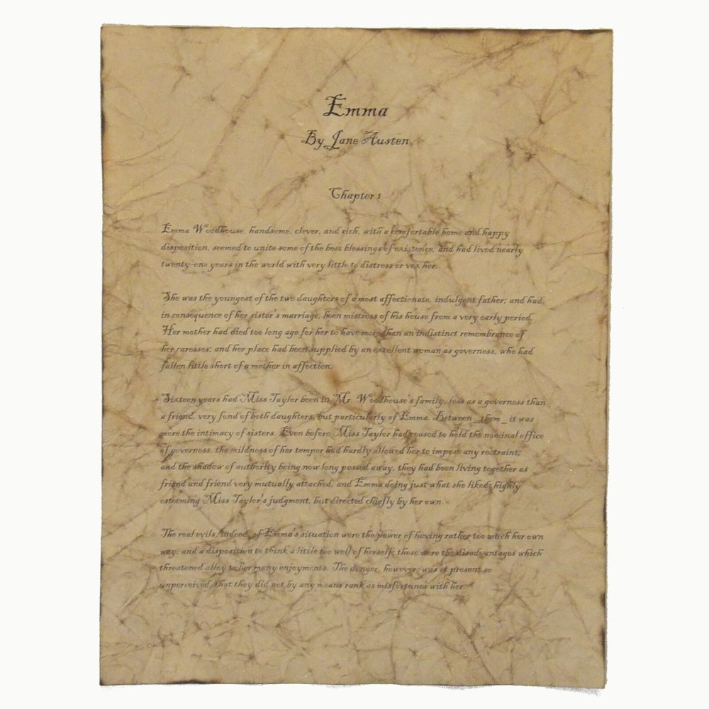 Emma - Hand Antiqued First Page Reproduction