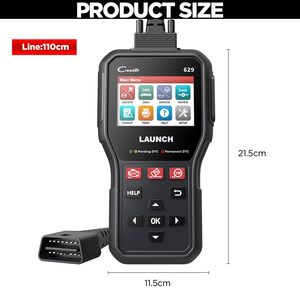 Launch Car OBD2 Scanner Code Reader ABS SRS Transmission Engine Diagnostic Tool