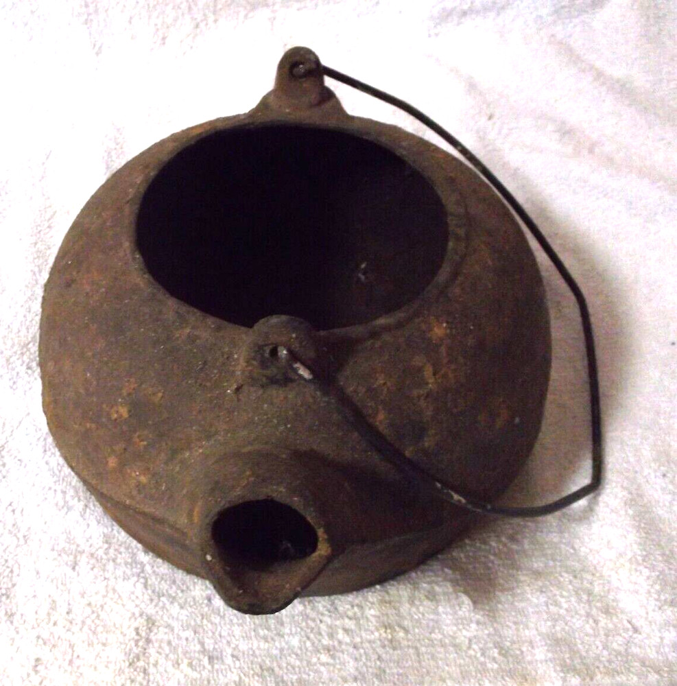 Cast Iron Coffee/Tea Pot, No Lid