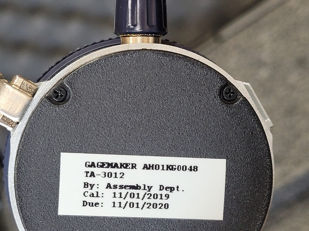 Gagemaker TA-3012 Internal Thread Addendum Gage T.072