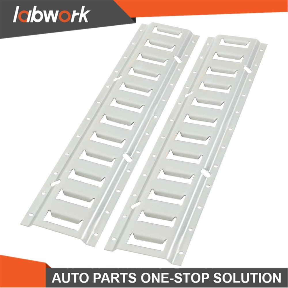 Labwork 6 Pack 2' E Track Tie Down Rail Kit Silver Rail Enclosed Cargo Trailer