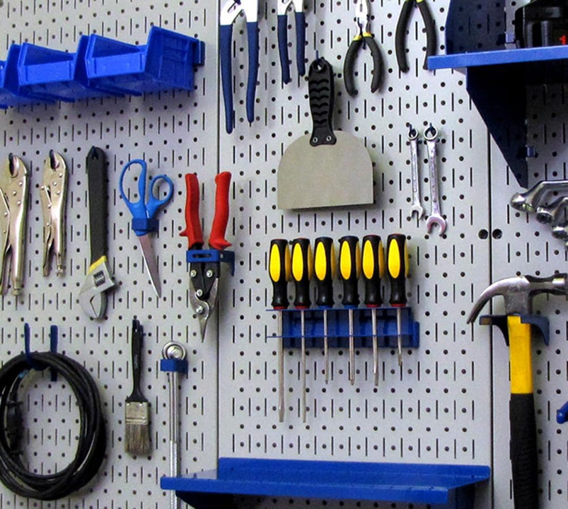 Wall Control 30-P-3232G Gray Metal Pegboard Pack