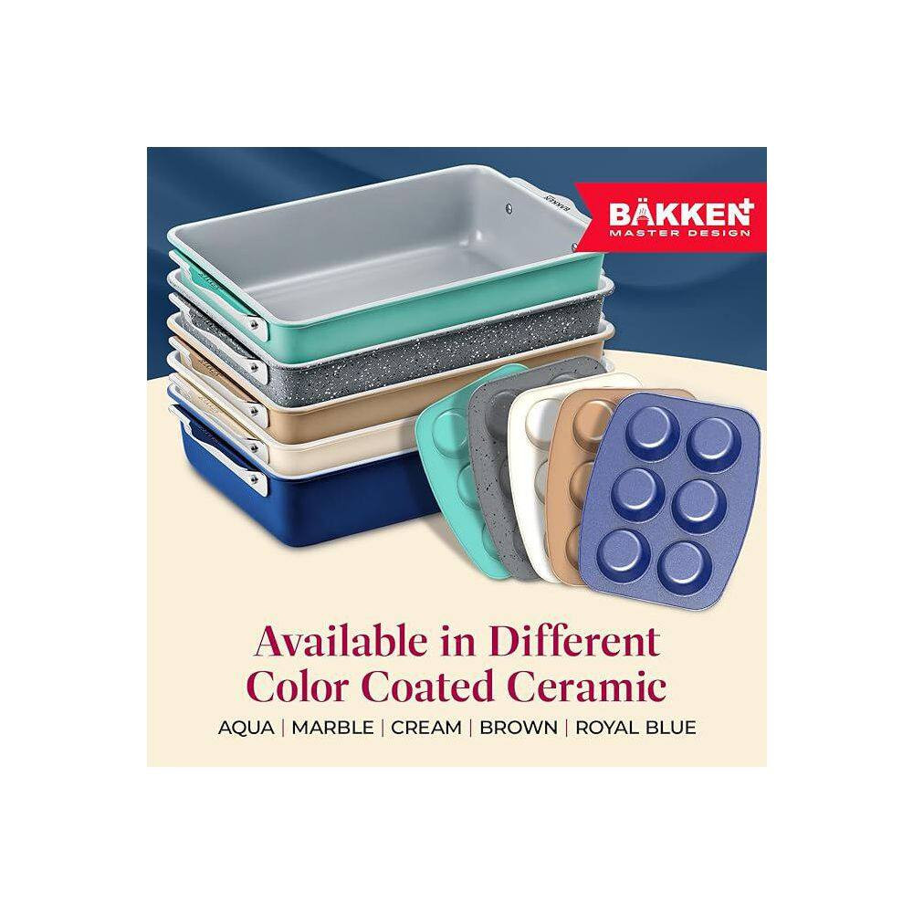 8-Piece Stackable Bakeware Set-Blue