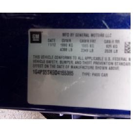 Used Blind Spot Detection System Warning Control Module fits: 2013 Buick Verano