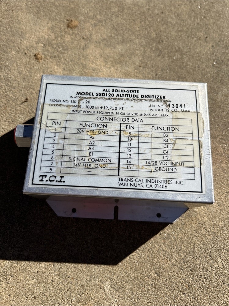 Trans Cal SSD120-20 Altitude Digitizer