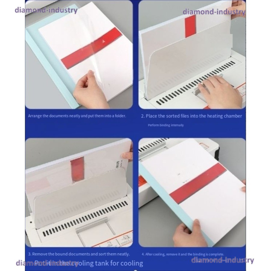 220v GD380A Automatic Hot Melt Binding machine A3 A4 A5 Book Envelope Binder