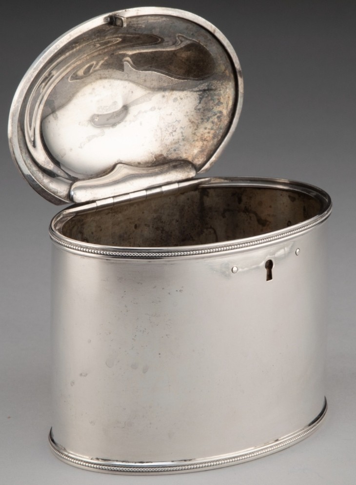 TIFFANY & CO STERLING SILVER TEA CADDY