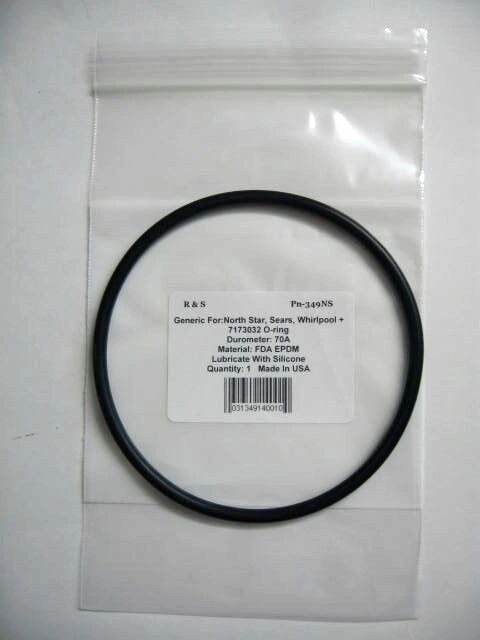 North Star, Sears, Whirlpool, Kenmore 7173032 o-ring /R&S 349NS / FDA EPDM Mat.