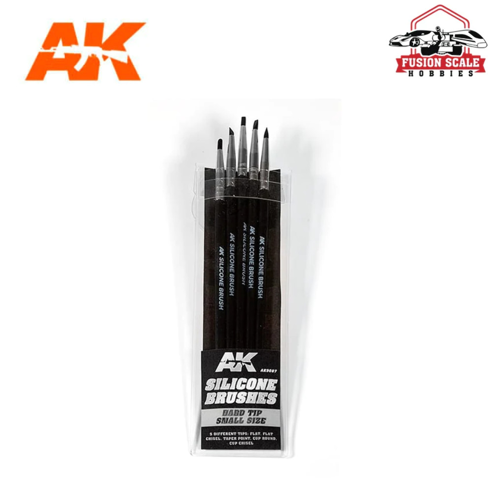 AK interactive Silicone Brushes Hard Tip Small Set of 5 AKI9087