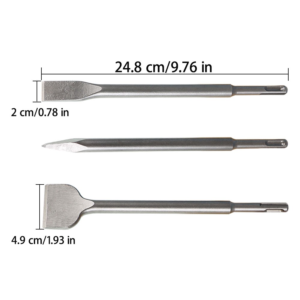 6 Pcs SDS plus Chisel Set Concrete Drill Bit Set Rotary Hammer Bits