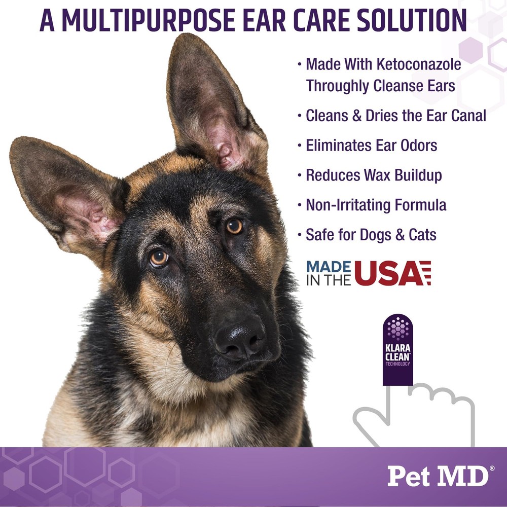 Tris Ear Finger Wipes for Dogs & Cats - Multipurpose Cleansing Solution Cat E...