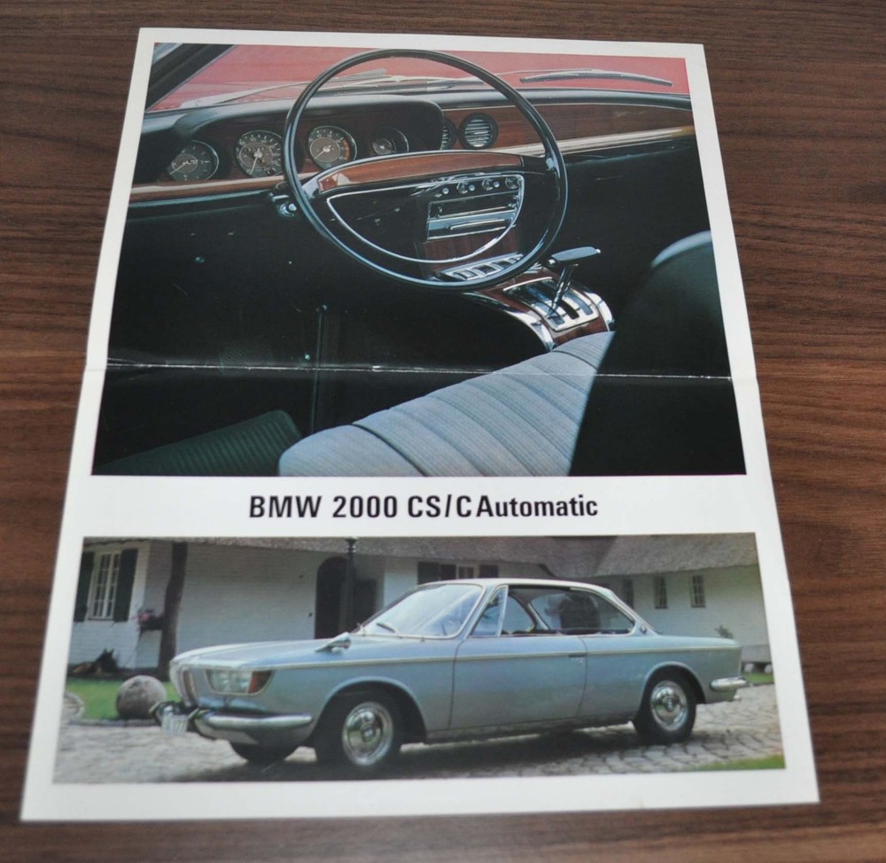 1967 BMW 2000 CS/C Automatic Brochure Prospekt EN