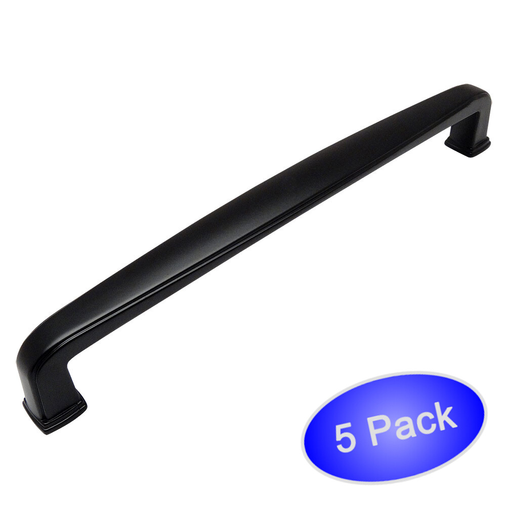 *5 Pack* Cosmas Cabinet Hardware Flat / Matte Black Pulls - #4392-160FB