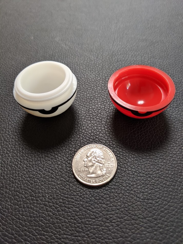Five (5) Silicone Pokemon Pokeball Jars
