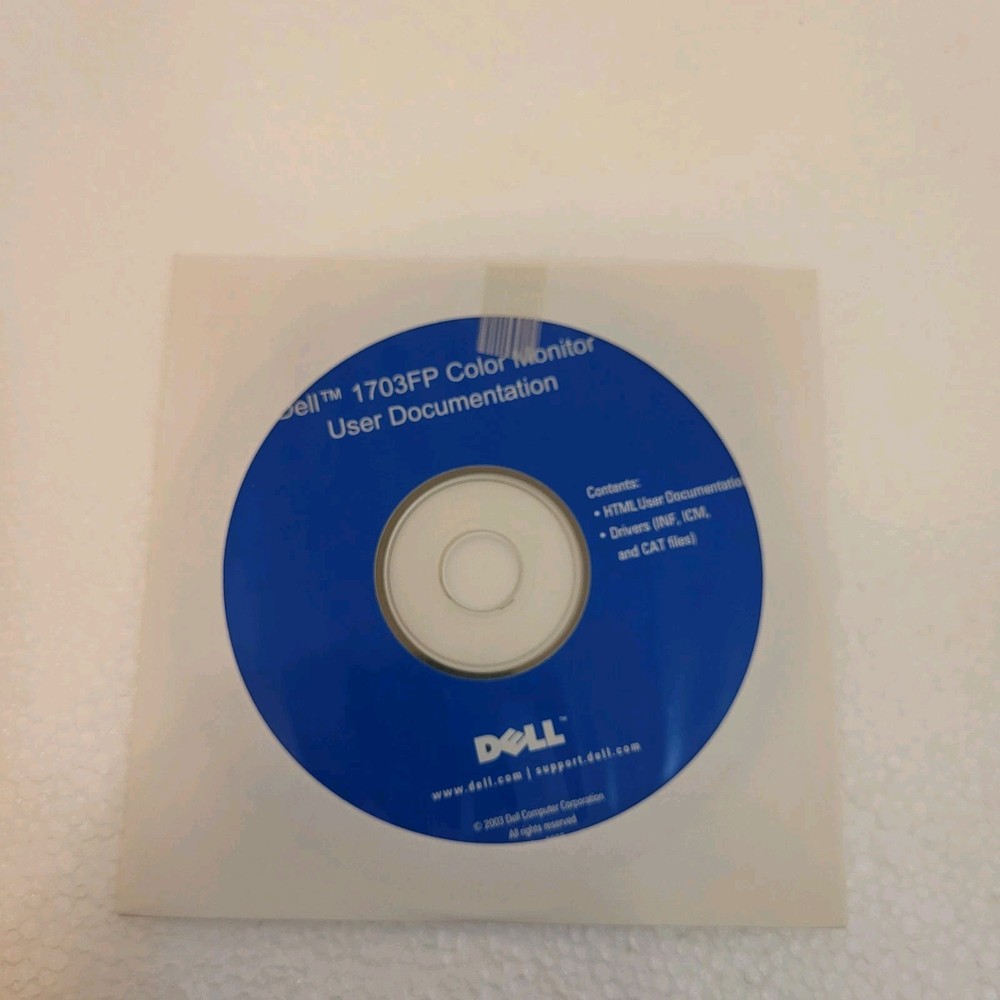 DELL 1703FP Color Moniter User Documentation