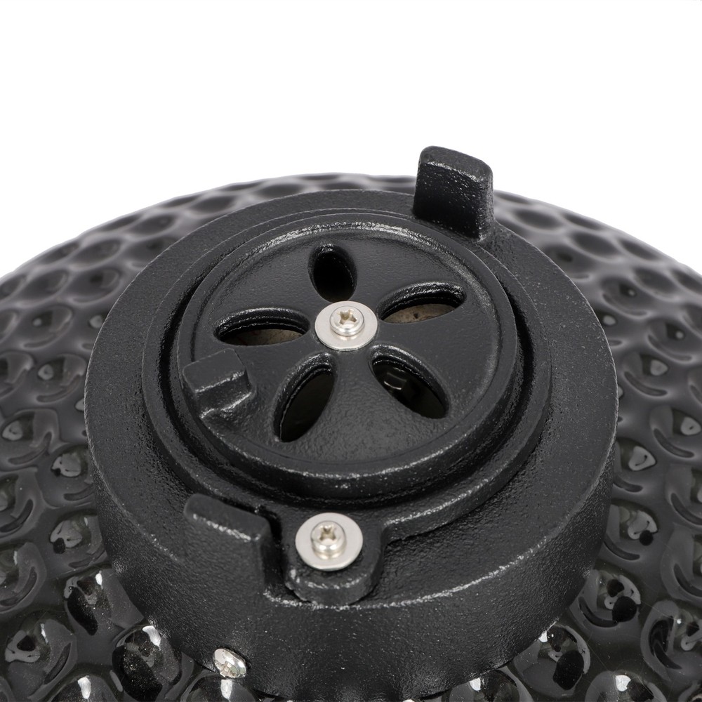 13in Round Ceramic Charcoal Grill Black