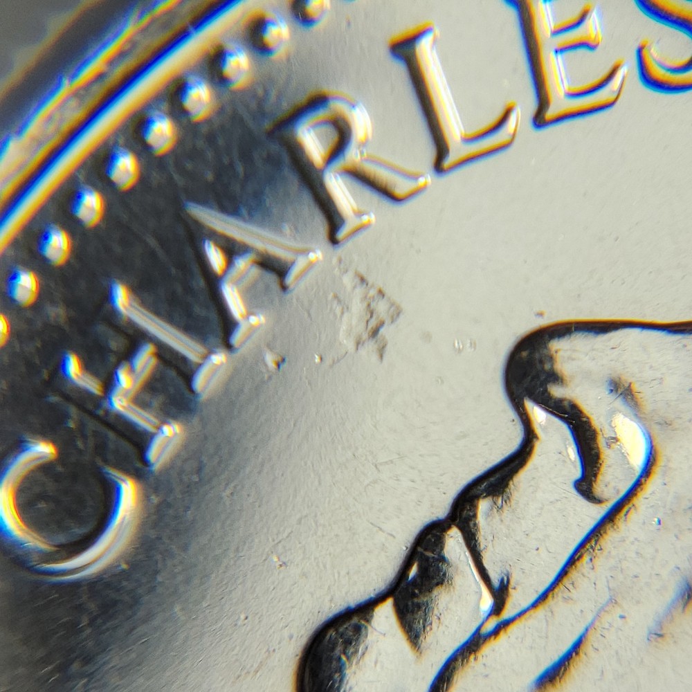 ERROR 2023 Struck Through Grease Charles III CANADA 50 Cent Half Dollar H252
