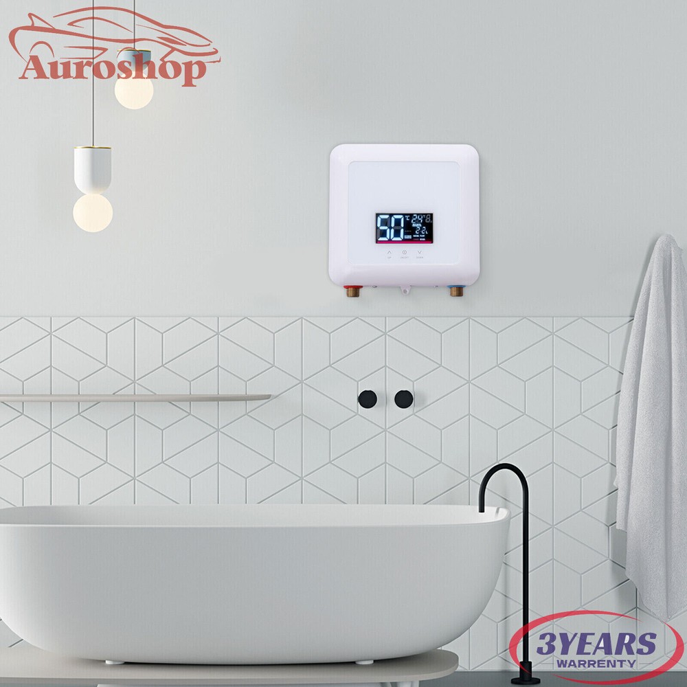 Tankless Hot Water Instant Heater Electric Shower Kitchen Boiler Bath 5500W 110V