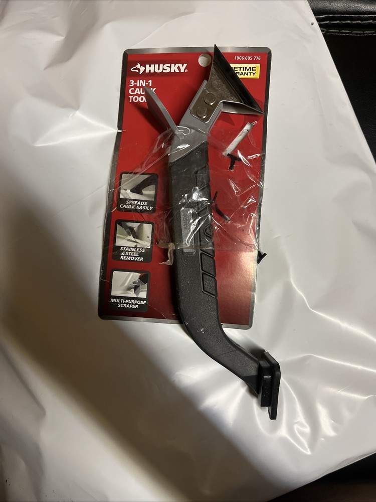 Husky 3-in-1 Caulk Tool  Smooth Remove Scraper