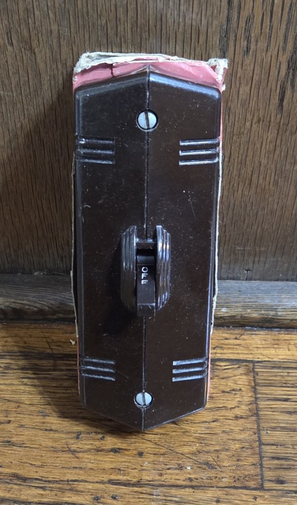 Vintage NOS Monowatt Bakelite Light Switch