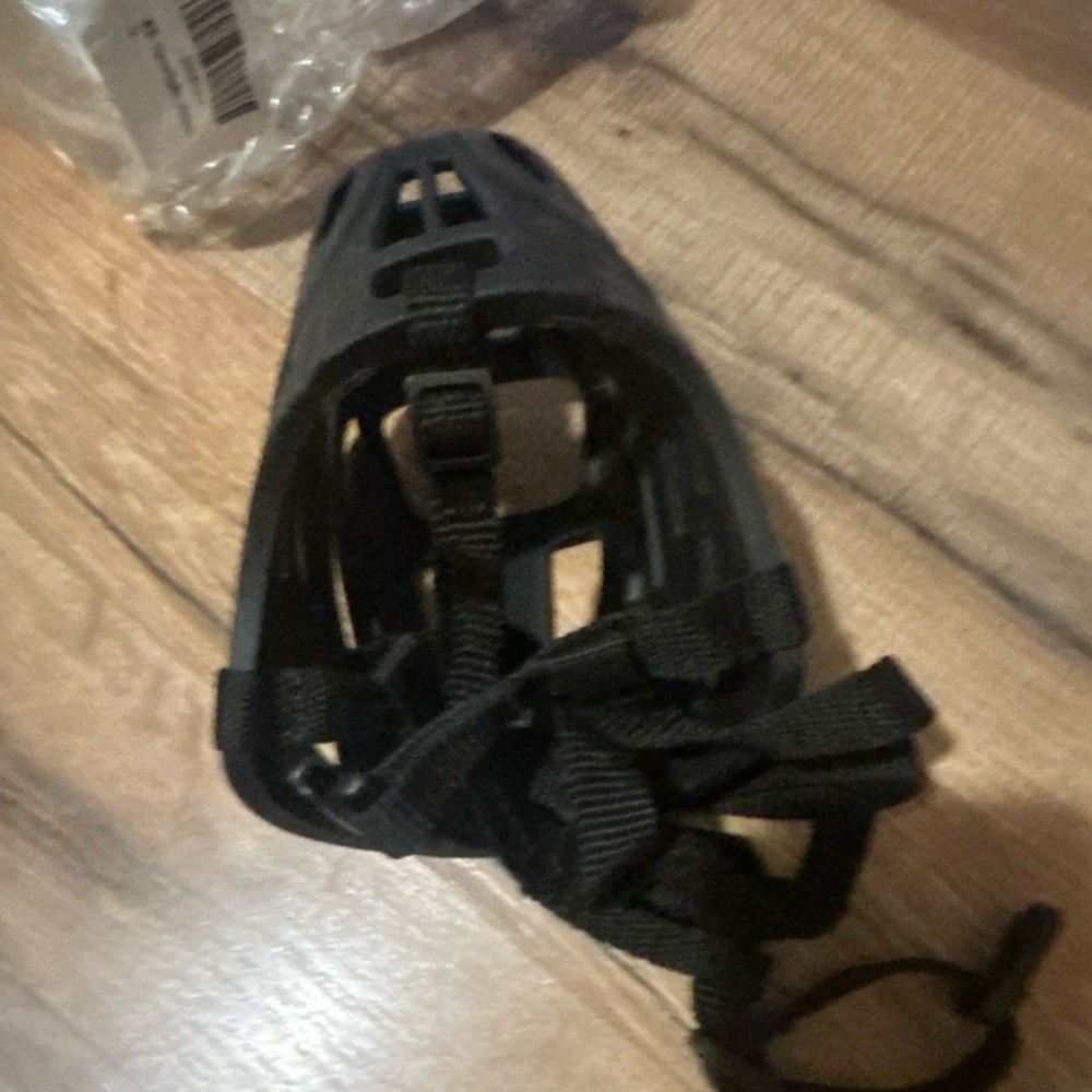 Dilketone Black Plastic Dog Muzzle with Nylon Straps