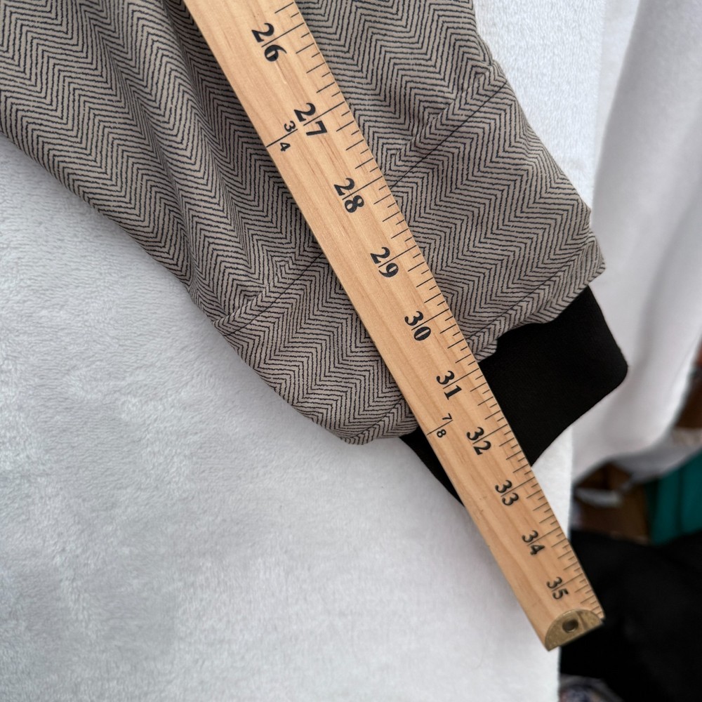 Zero Restriction Jacket Mens L Beige Herringbone Golf Snap Pullover Windbreaker