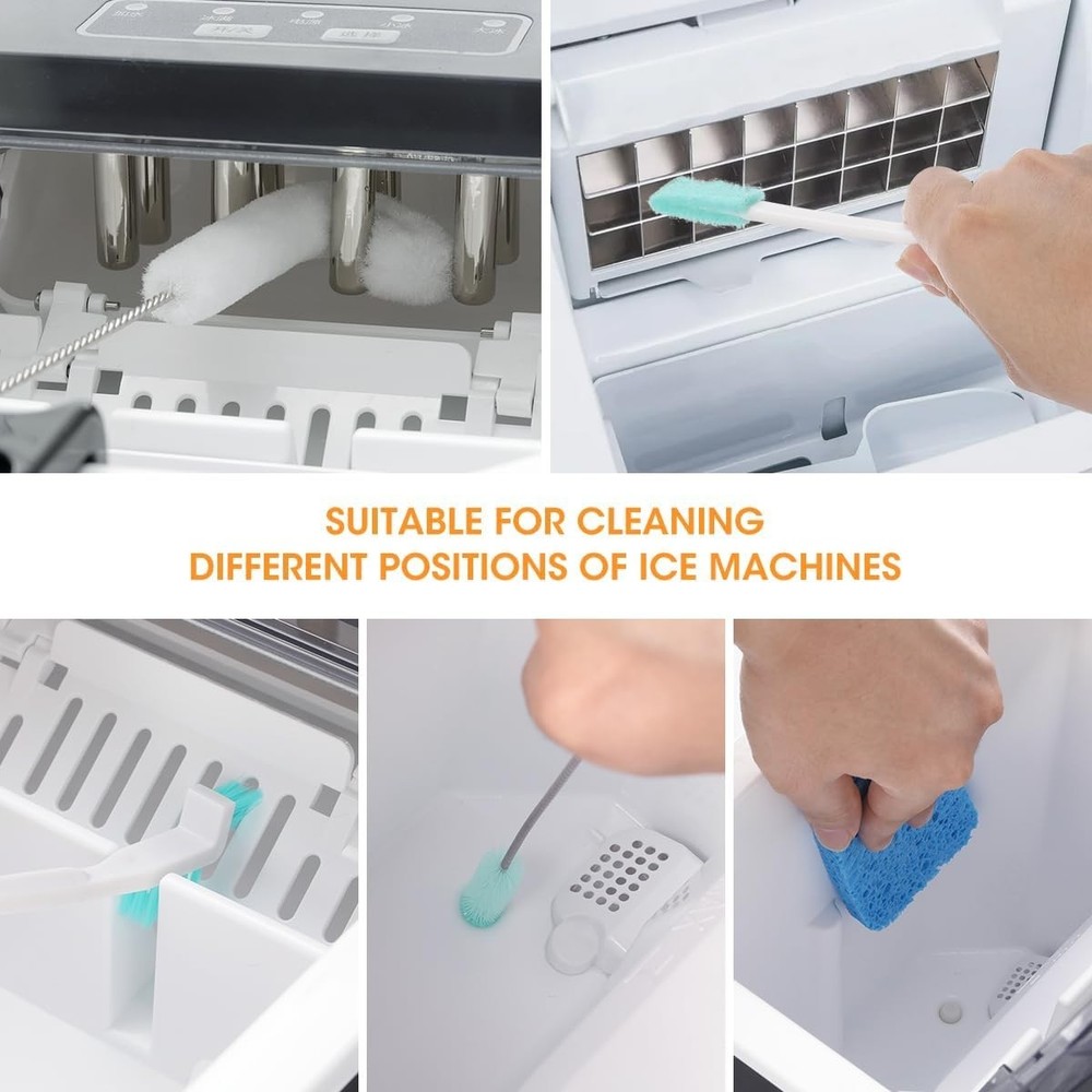 Versatile Ice Maker Cleaner Brush Set: 10 Tools for Deep Cleaning Solutions