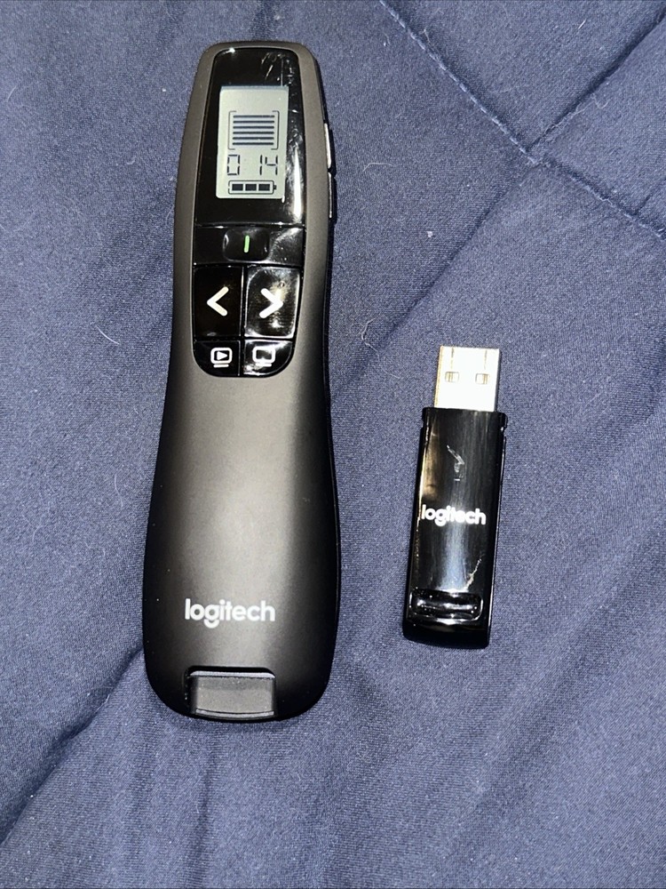 Logitech Professional Wireless Presenter w Green Laser Pointer & Built In Timer