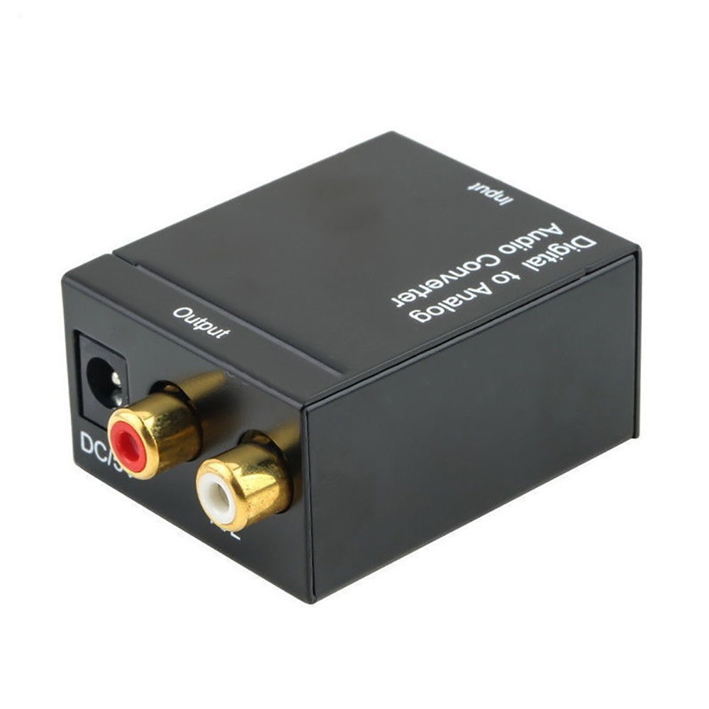 Digital Analog Audio Converter Adapter Amplifier Decoder Optical Fiber Coaxial q
