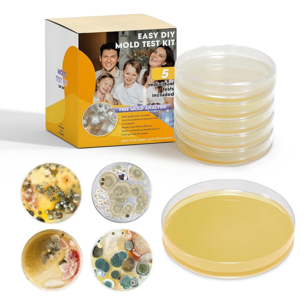 Mold Test Kit for Home with Free Lab Analysis, 5 Tests