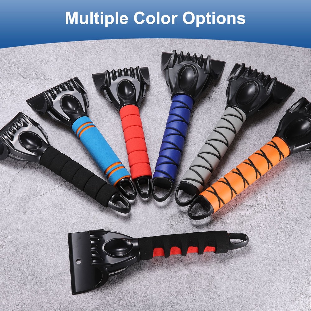 2pcs Car Ice Scraper 12"x4" Orange
