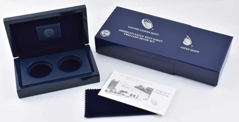 2013 American Eagle WP Two Coin Silver Proof Set Box & COA - NO COINS