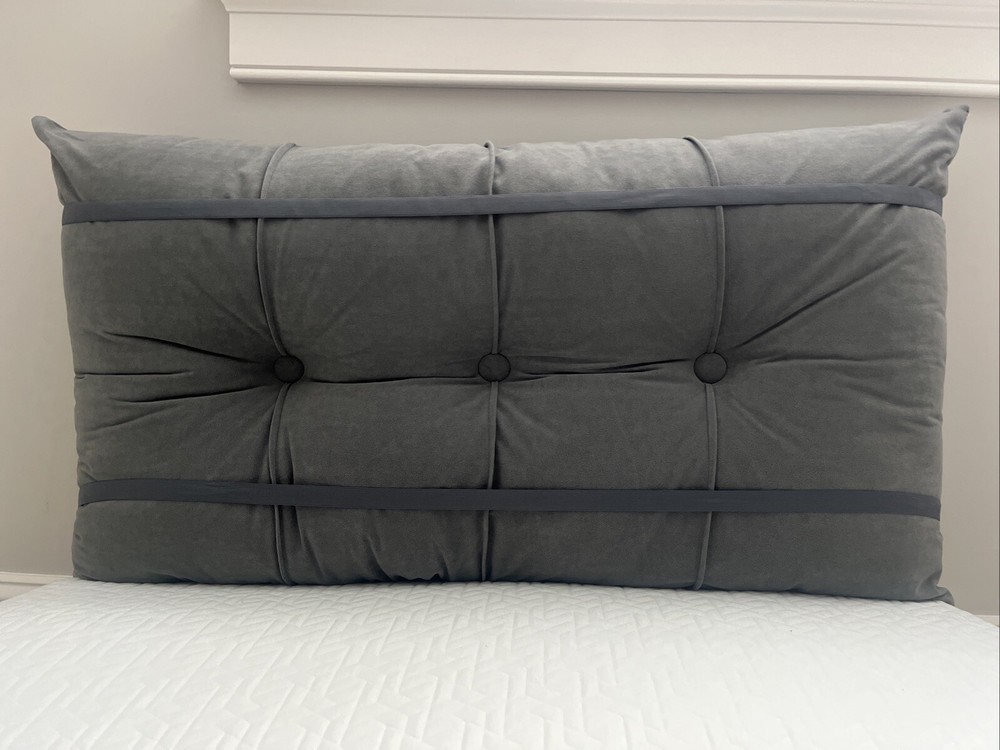 Dormco Twin Plush Tufted College Headboard - Dark Grey