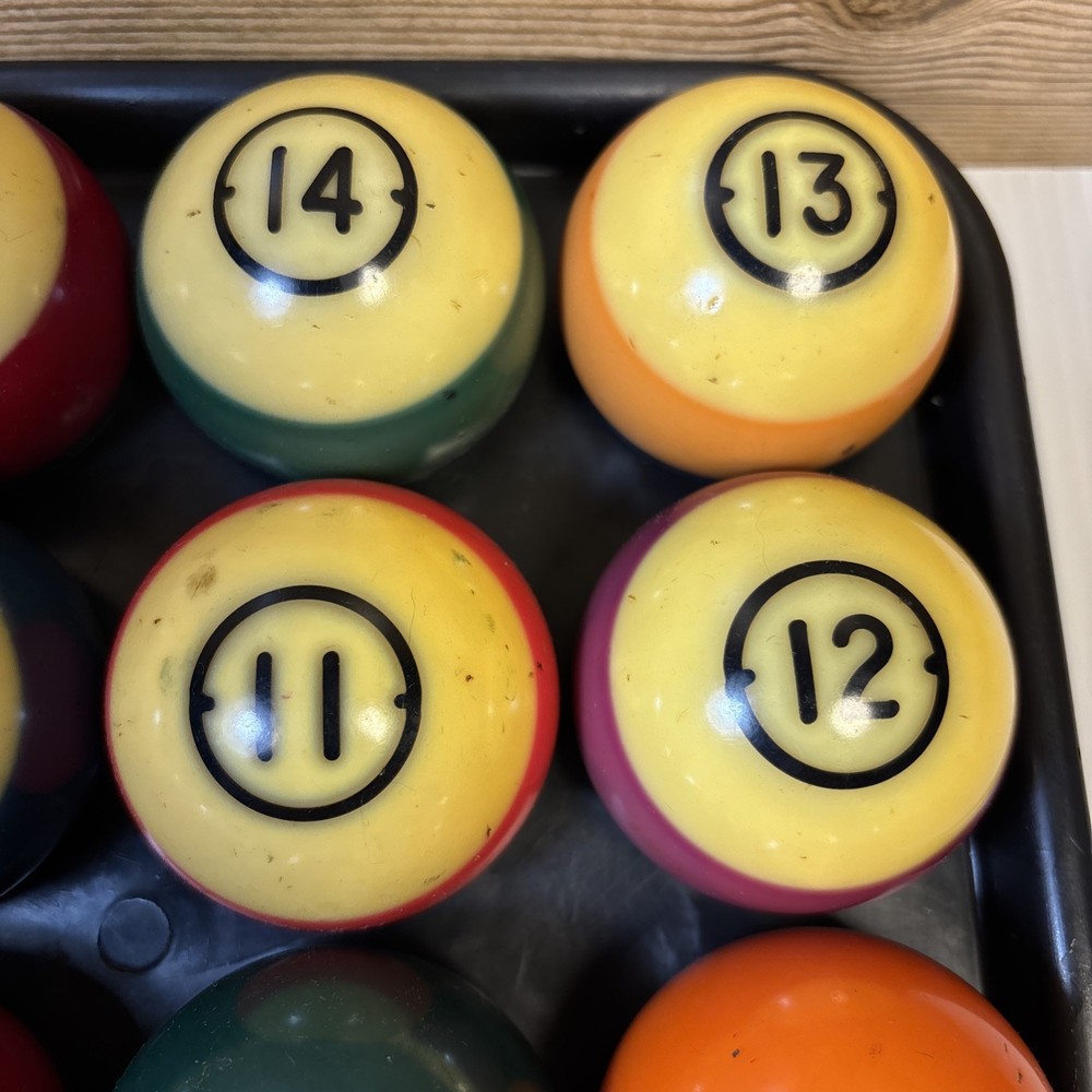 Vintage Brunswick Centennial Billiard Pool Balls Complete Set - No Box