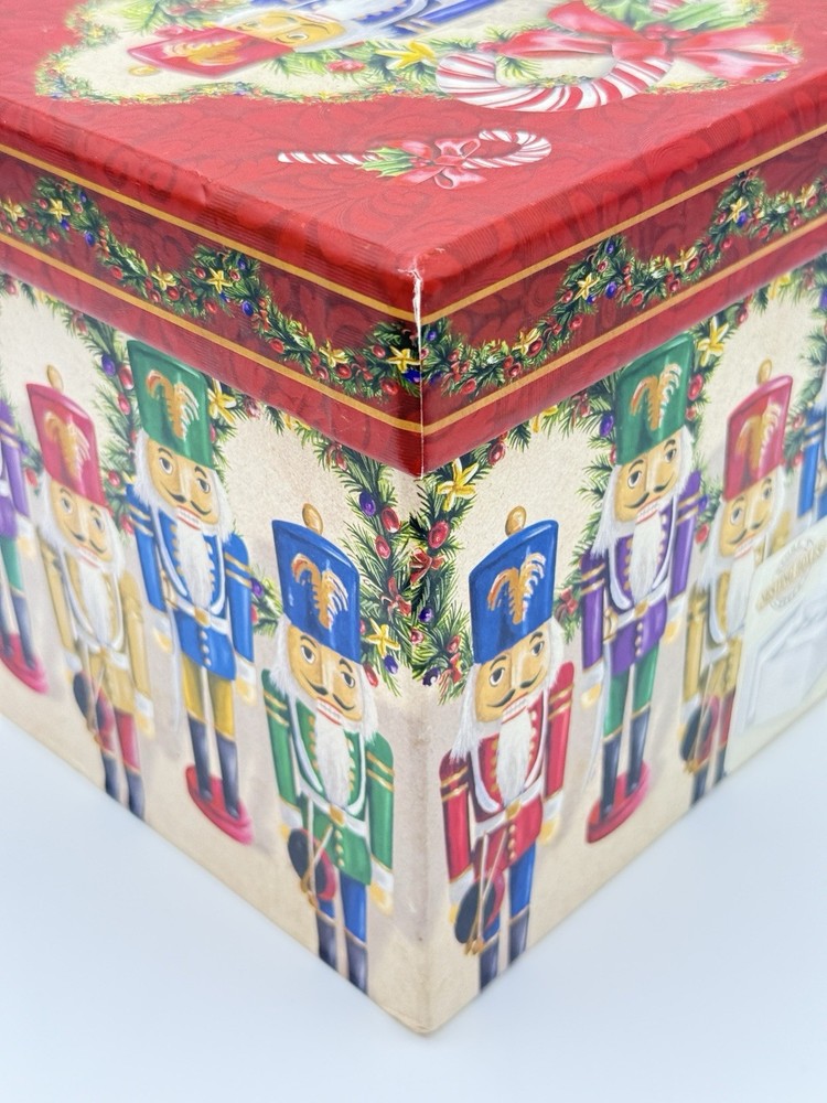 Nutcracker 3-Piece Decorative Nesting Storage Boxes Set w/ Trays Christmas