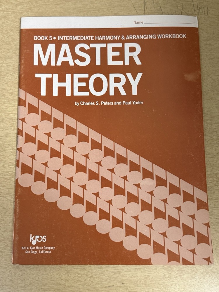 Master Theory Intermediate Harmony & Arranging Workbook Book 5 By Charles Peter