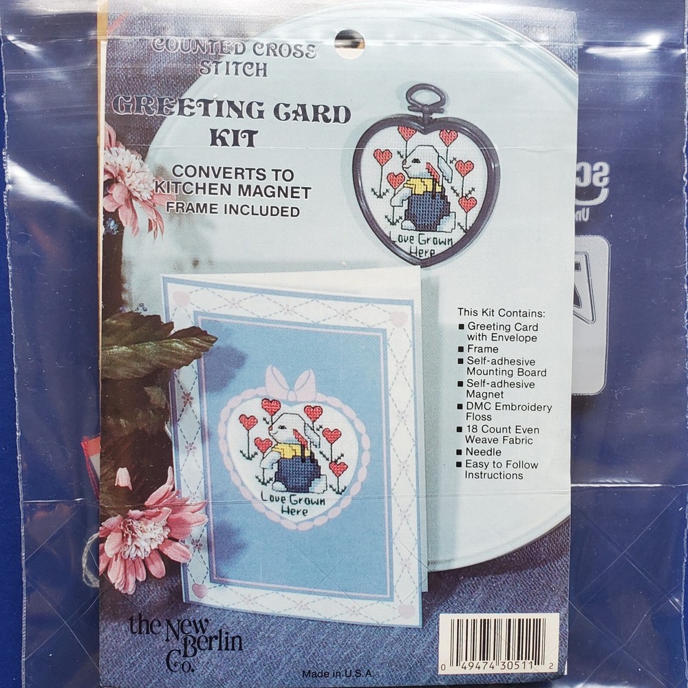 Greeting Card Kit Cross Stitch Pattern With Frame By New Berlin af