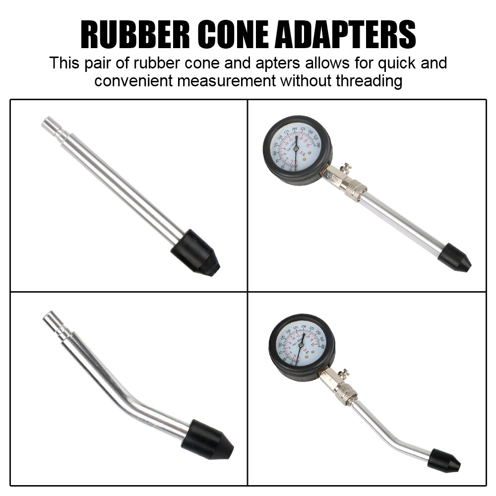 Professional Cylinder Engine Compression Tester Pressure Gauge Test Kit Motor US