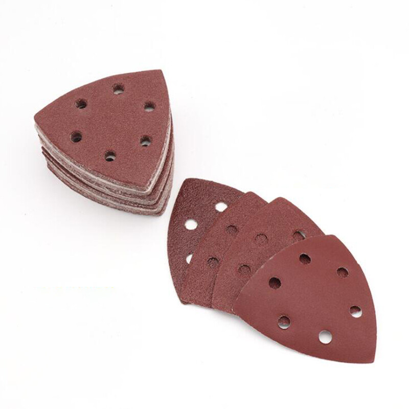 Hook and Loop 90mm Detail Palm Sanding Sheets / Mouse Triangular Sandpaper Pads