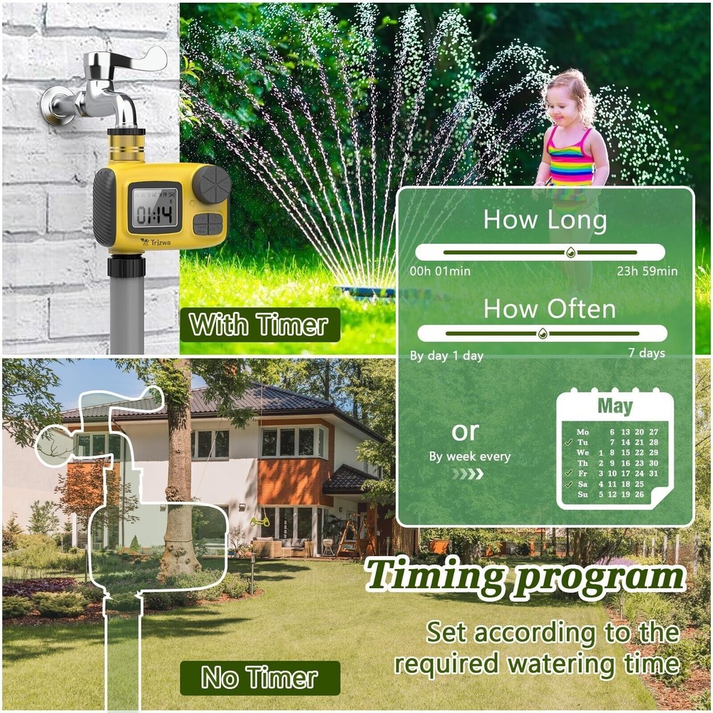 Sprinkler Timer Water Timer Programmable Hose Brass Faucet Timer Control Drip